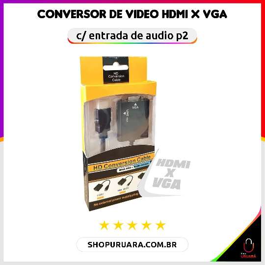 @REVISTAON Conversor Hdmi x Vga Full Hd