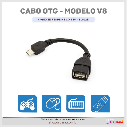 EDRIEL LIMA Cabo OTG v8 para USB