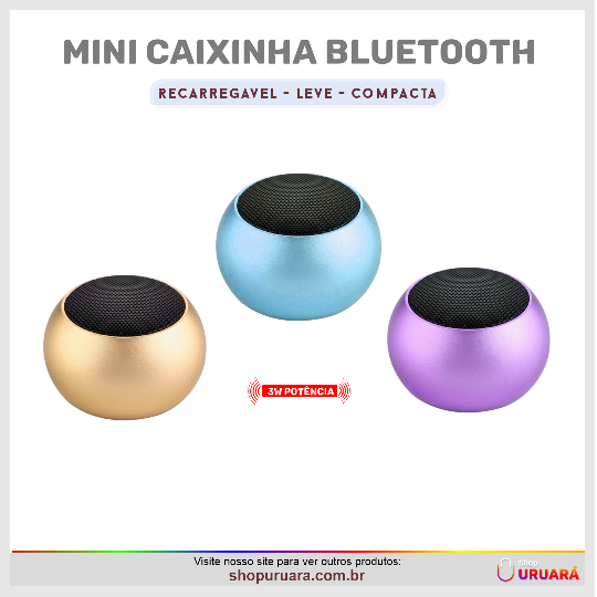 EDRIEL LIMA Caixa Som Bluetooth Tws Metal Amplificada Mini Speaker 3w
