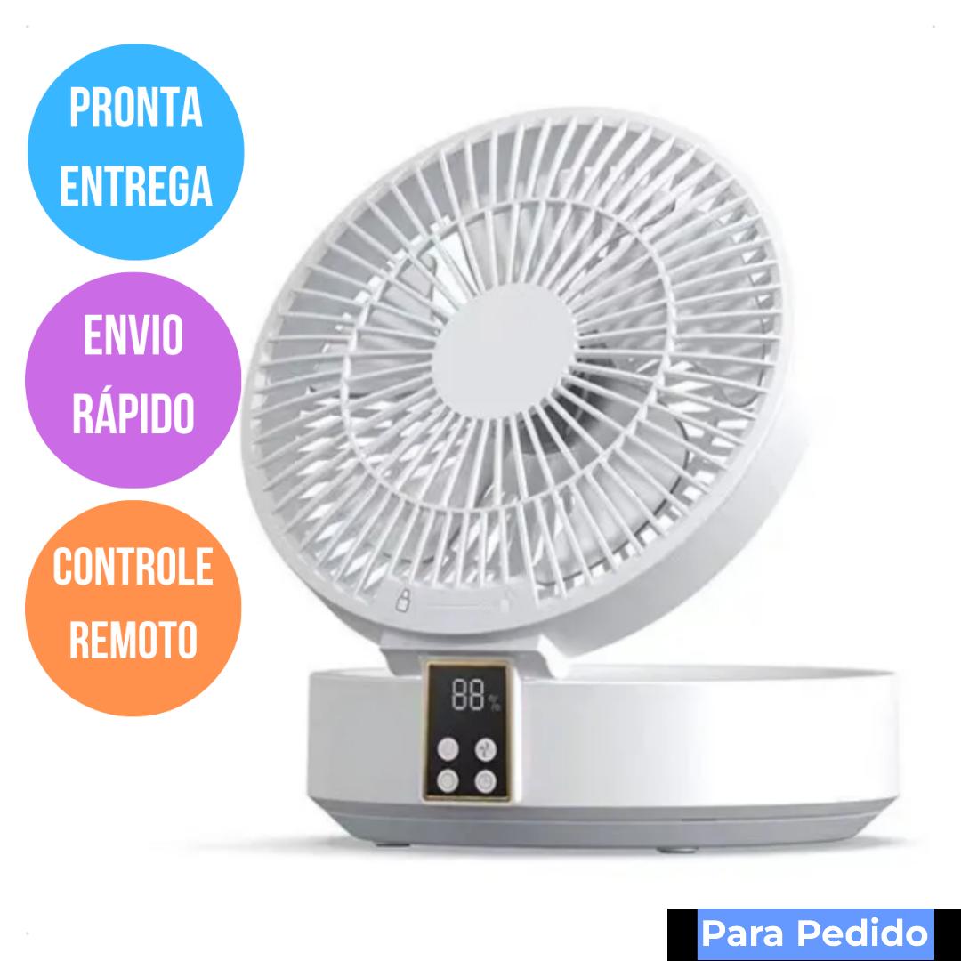 REVISTAON Ventilador Elétrico Dobrável Com Controle Remoto Portátil Recarregável