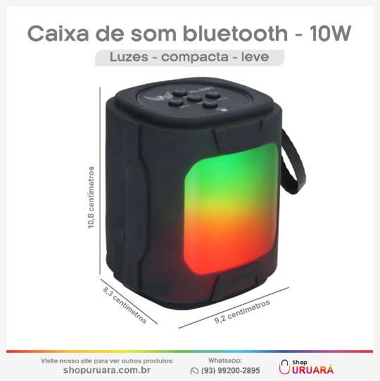 @REVISTAON Caixa de som bluetooth LED