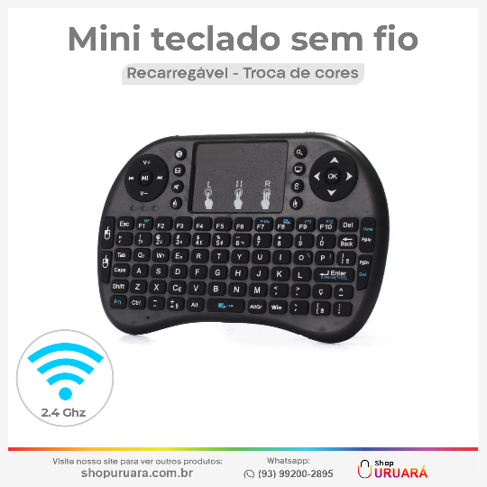 EDRIEL LIMA Mini Teclado Wireless, Tvbox, Smart Tv E Muito Mais