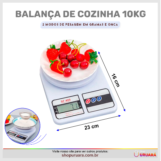 EDRIEL LIMA Balança Digital  De Cozinha 10kg P/ Dieta Confeitaria Receitas Precisão