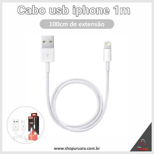 @REVISTAON Cabo USB Iphone 2.4A 1 Metro